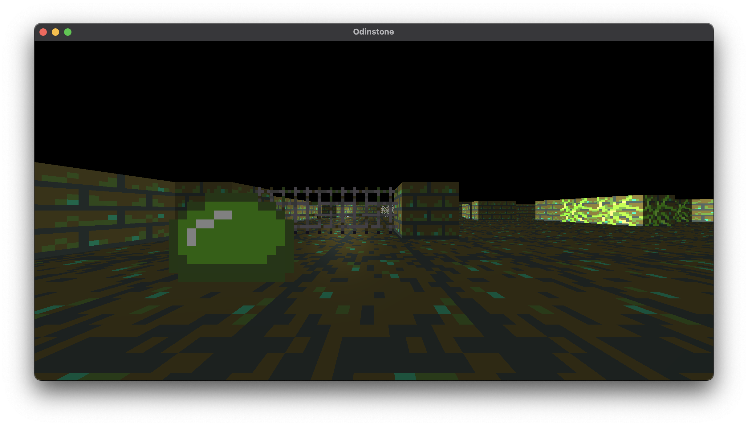 Screenshot of a first person dungeon crawler in Odin