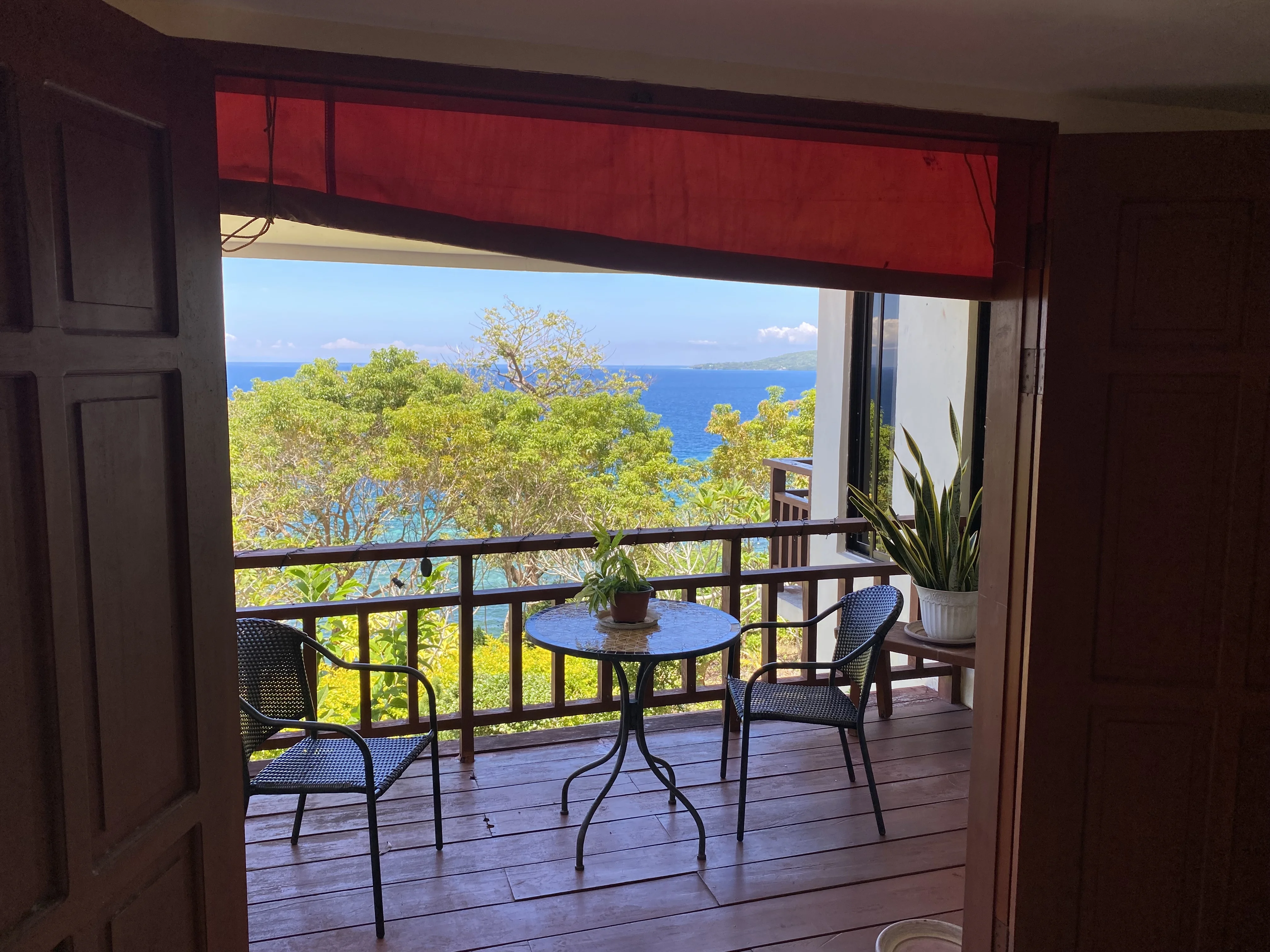 Balcony overlooking the Siquijor coast