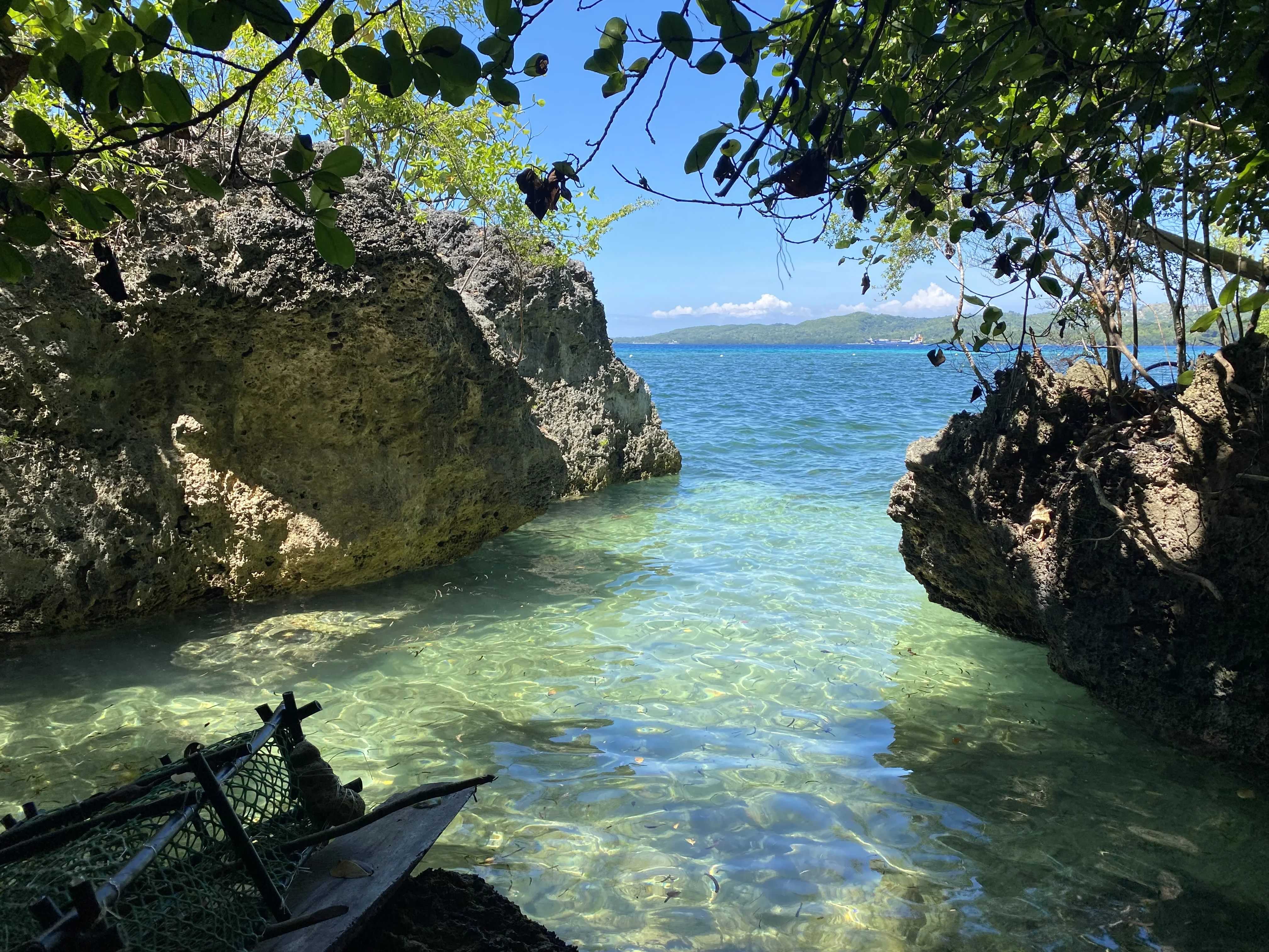 Rocky coastline near our lodging in Siquijor